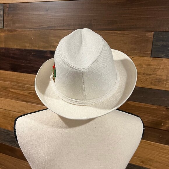 Stetson Godfather Feathered White/Cream Hat, Size Large - Picture 7 of 13